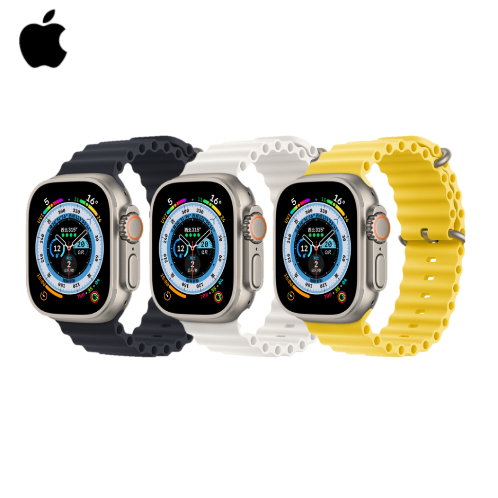 實體門市 分期【Apple】Apple Watch Ultra 49mm/GPS+行動網路 鈦金屬錶殼-海洋錶帶