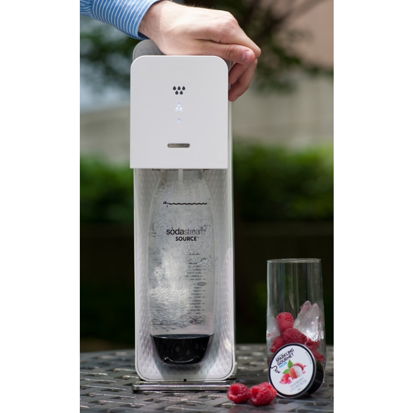 [二手] Sodastream SOURCE 自動扣瓶氣泡水機 純白 免插電