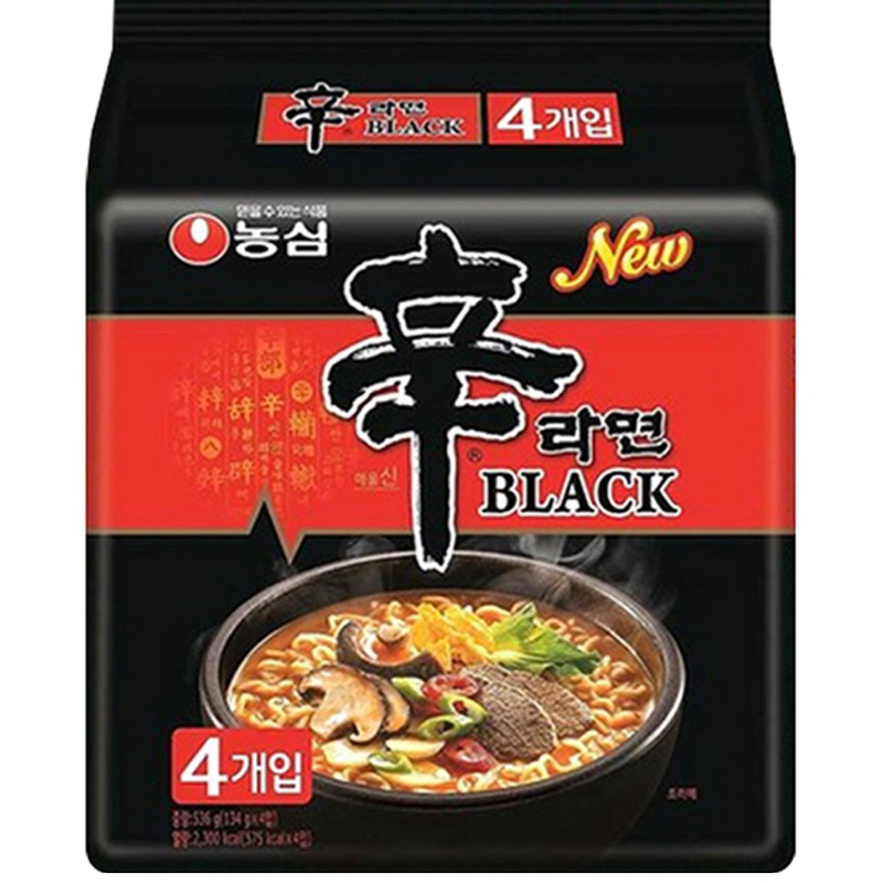 農心 辛拉麵黑色版 一袋4入 韓國直送🇰🇷