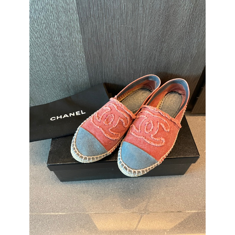 Chanel 牛仔布面鉛筆鞋36