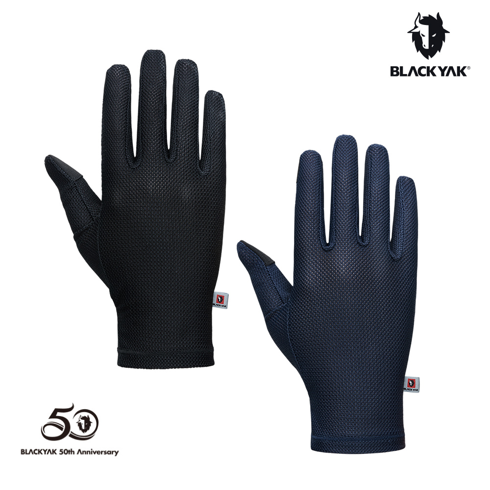 【BLACKYAK】50週年紀念款透氣手套(海軍藍/黑色)-透氣/防滑/可觸控|CB1NAN05|2BYGVS3907