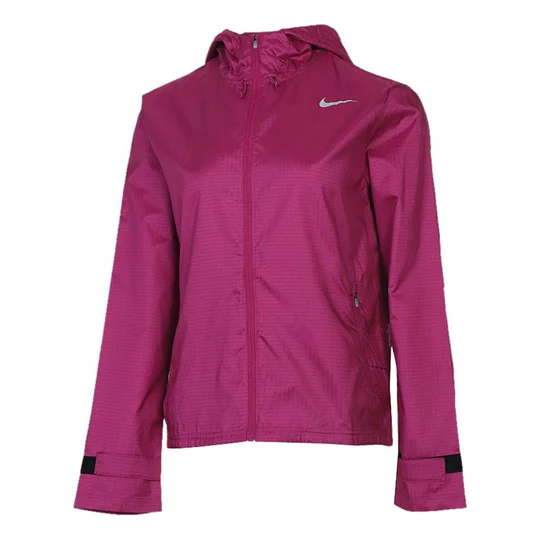 零碼出清(女)【Nike】Running Jacket 慢跑防風連帽風衣外套 正面反面反光-紫 CU3128-564