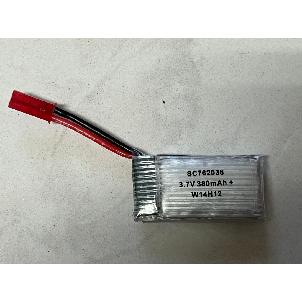 (大樹的家):航模鋰電池3.7V 380mah 25C 紅色JST插頭通用航模及四軸航拍飛行器大特價