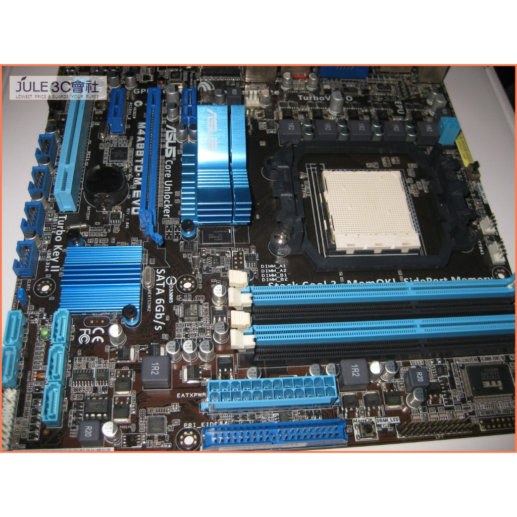 JULE 3C會社-華碩ASUS M4A88TD-M EVO AMD 880G/D3/防突波/MATX/AM3 主機板