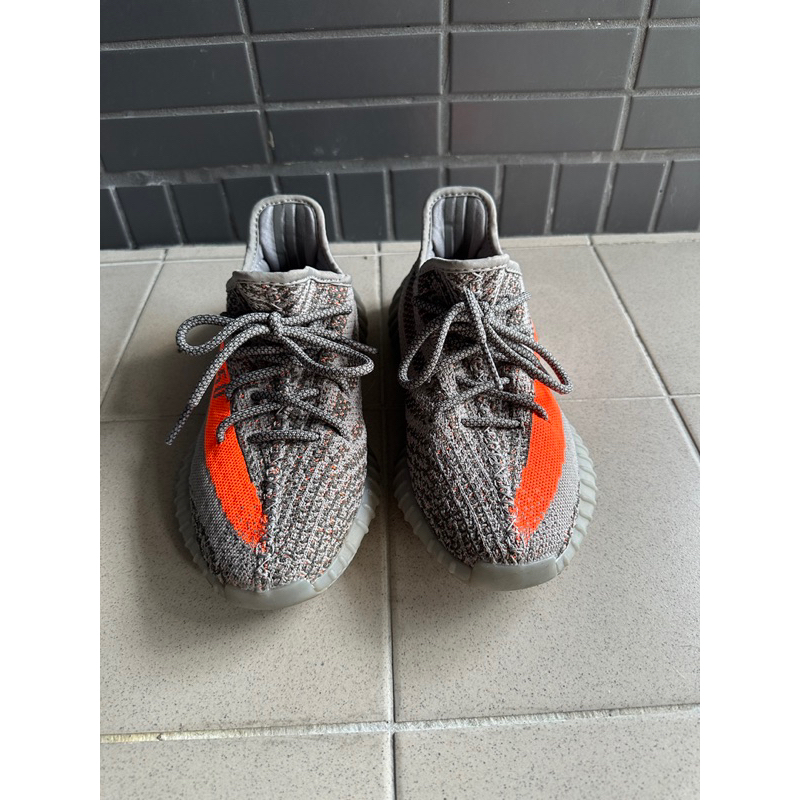 二手 Adidas Yeezy Boost 350 v2 椰子 灰橘色 UK6 高雄市可自取