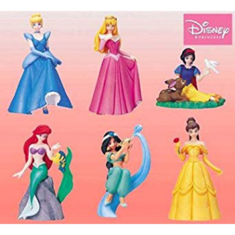 全新 Yujin 迪士尼 公主 Disney 絕版 扭蛋 轉蛋 睡美人 灰姑娘 白雪公主 貝兒 美女與野獸 公仔