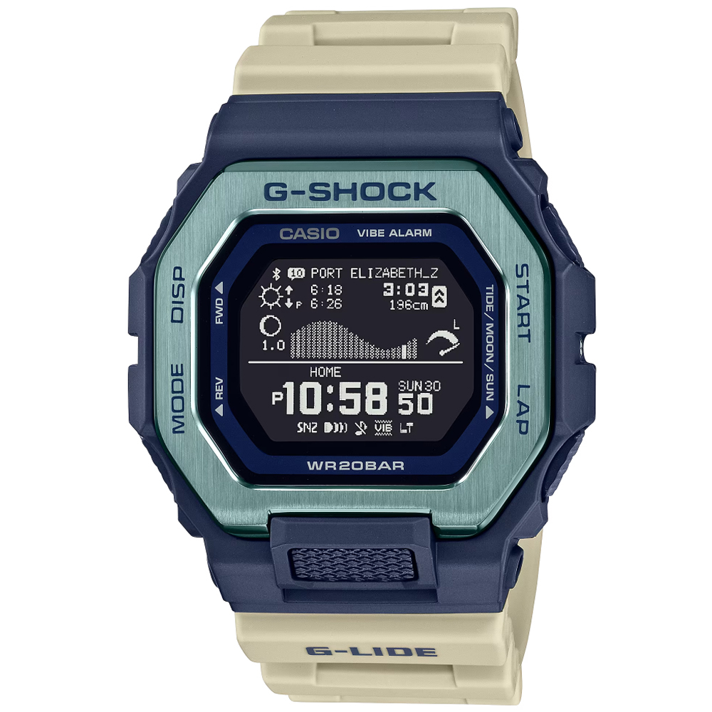 【聊聊甜甜價】CASIO G-SHOCK 藍牙連線 浪湧狂潮電子腕錶 GBX-100TT-2