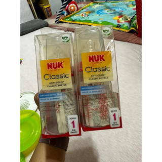 【NUK】110ml一般口徑PP印花奶瓶矽膠奶嘴1號