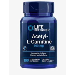 美國原裝Life Extension Acetyl-L-Carnitine 左旋肉堿 500mg 100顆 委任代購