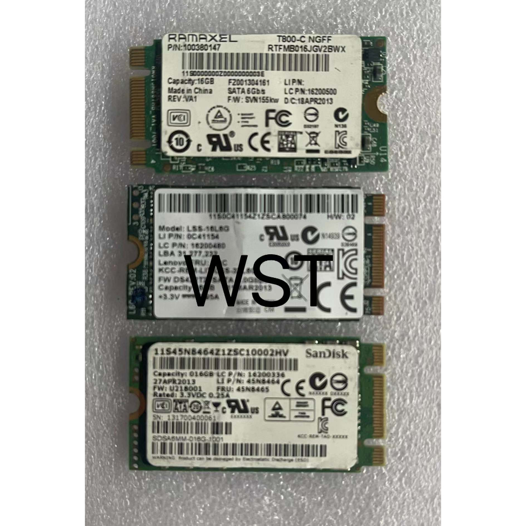 原廠各大品牌 2242 SSD 16G 24G 32G 64G 固態硬碟 拆機良品
