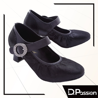 【D.Passion美佳莉】摩登舞鞋 練習舞鞋 45005 黑點羊皮 1.8吋