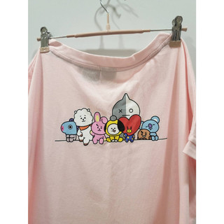 OB嚴選 BT21聯名 正版授權粉紅短袖上衣 T恤 防彈bts