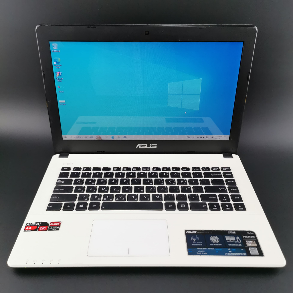 二手筆電ASUS X452E 14吋 A4-5100 / 8G / SSD120G / Win10