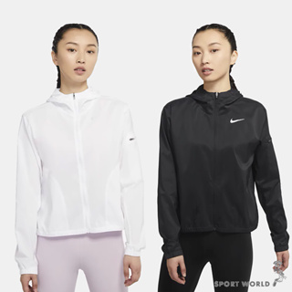 Nike 女 連帽外套 防曬 可收納 白/黑【運動世界】DH1991-100/DH1991-010