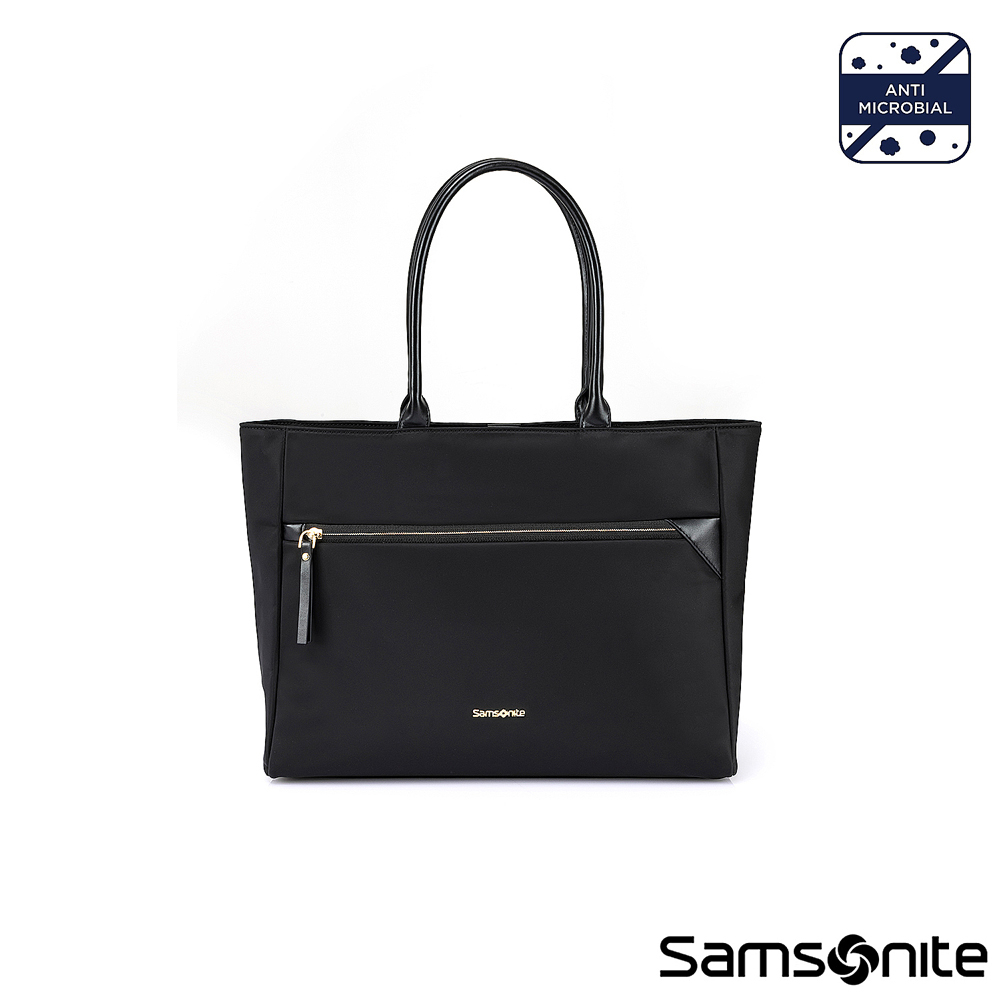 Samsonite新秀麗 筆電托特包/電腦包/女包14吋 PRUDENCE ECO 女用輕量商務抗菌環保(黑色)