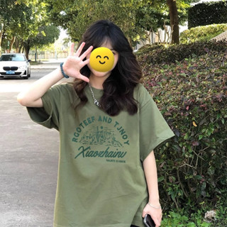【林木木】短袖 t恤 純棉 oversize 短袖上衣 衣服 休閒 ins 風 顯瘦 t 女生上衣 原宿風 夏季