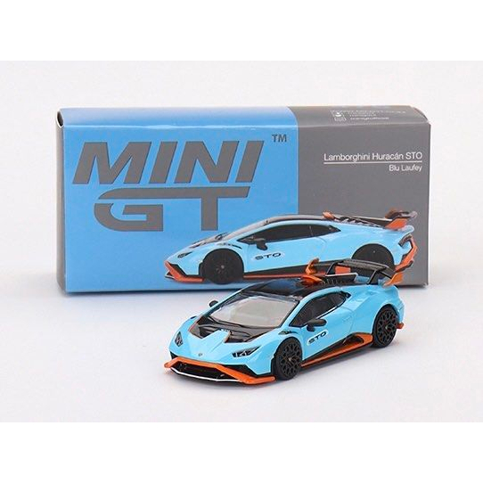 Mini GT 475 1/64藍寶堅尼 Lamborghini Huracan STO Blu Laufey 水藍