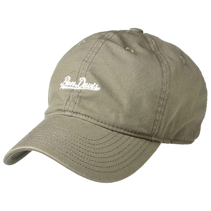 BEN DAVIS BDW-8669-34 CANVAS UV CAP 草寫字體 防紫外線 棒球帽 / 老帽 (軍綠色)