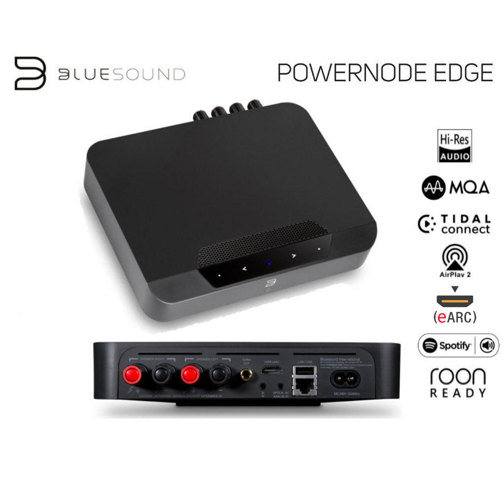 現貨 私訊優惠 Bluesound PowerNode Edge 黑色 串流 迷你 兩聲道擴大機 eARC 藍芽 光纖