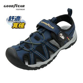 GOODYEAR固特異【亞馬遜】男鞋 護趾運動涼鞋 藍 / GAMS33716/K Shoes Plaza