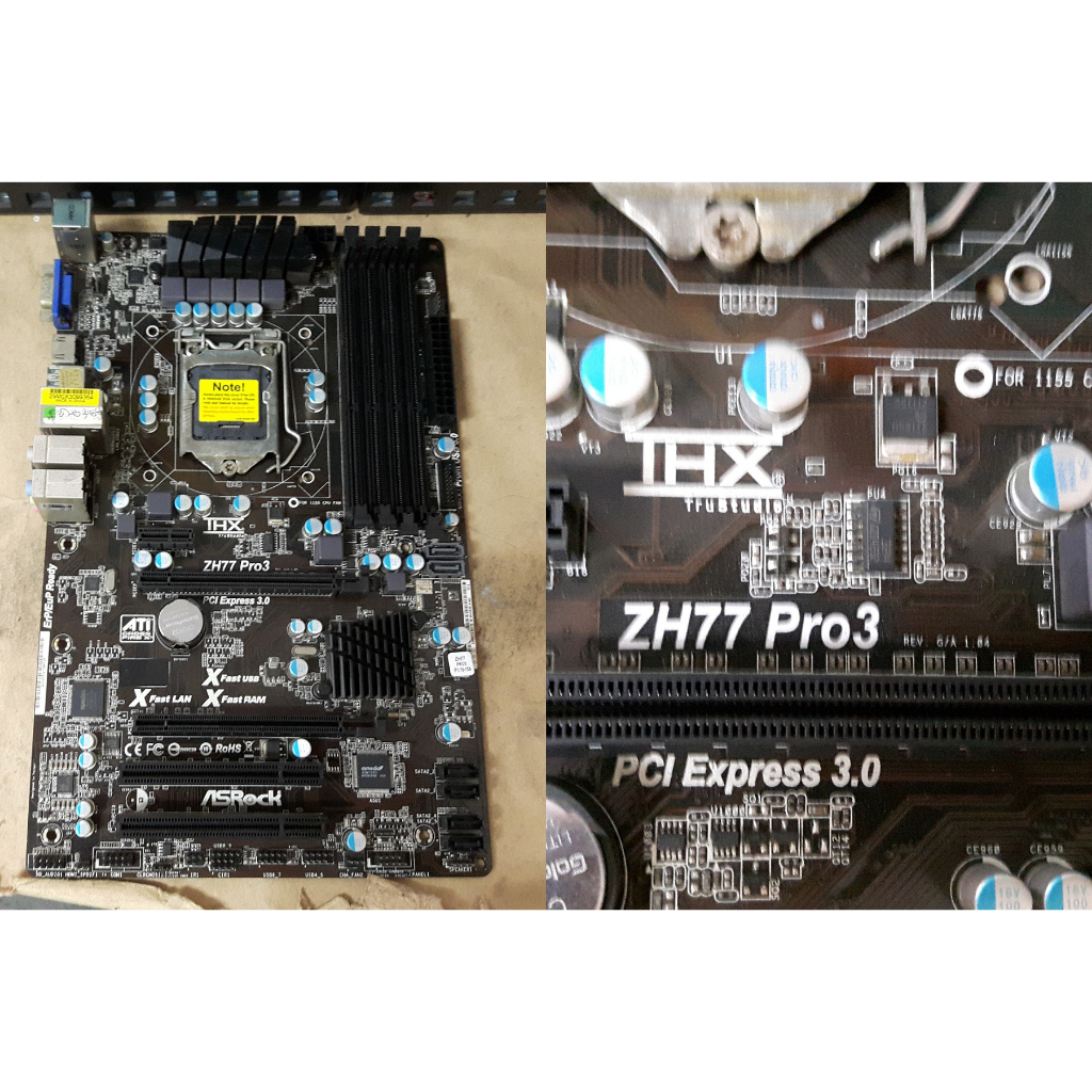 【 大胖電腦 】ASROCK 華擎 ZH77 PRO3 主機板/附擋板/1155/保固30天/實體店面/可面交