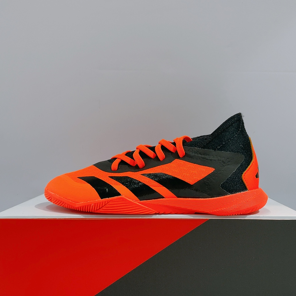 adidas PREDATOR ACCURACY.3 L IN J 中童 橘紅色 舒適 室內 運動 足球鞋 GW7075