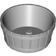 LEGO 樂高 淺灰色 Container Barrel Large 大圓木桶(盆) 64951