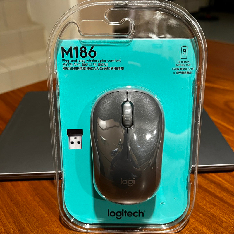 全新 logitech 羅技 M186 無線滑鼠