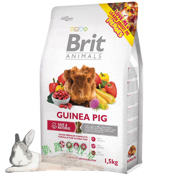 ◆趴趴兔牧草◆Brit 優質天竺鼠飼料 1.5公斤