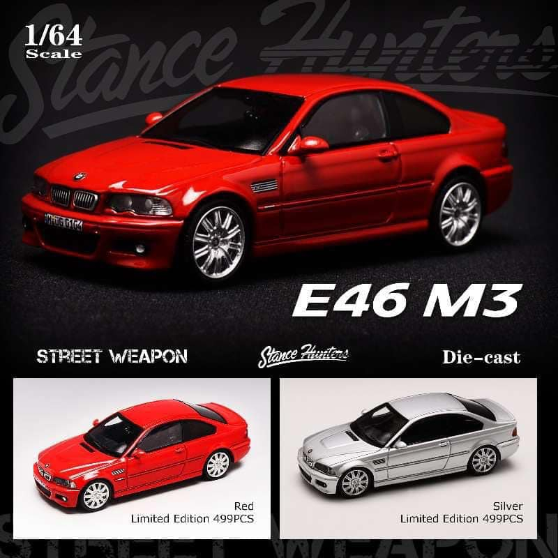 (小賈車庫) 1/64 僅有預購 Stance Hunters x Street Weapon  BMW E46 M3