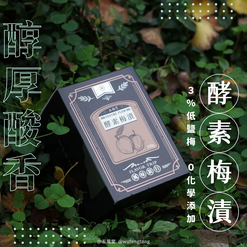 《五風堂》酵素梅漬450g｜醃梅 漬梅 3%低鹽梅 0化學添加 完整保留梅汁