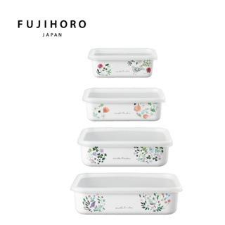 【FUJIHORO 富士琺瑯】安娜艾米利亞琺瑯烘焙保鮮盒附塑膠蓋 淺型(M/L) (便當盒 烤盤 模具)