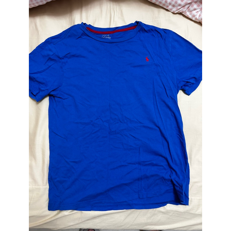美國 polo Ralph Lauren 青年版 青少年版型 寶藍色t恤 尺寸XL 休閒風