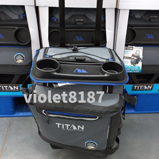 Titan 保冰袋折疊推車 Titan 22.5公升 60罐裝軟式冰桶手拉車軟式保溫保冷袋 冰袋 摺疊推車好市多
