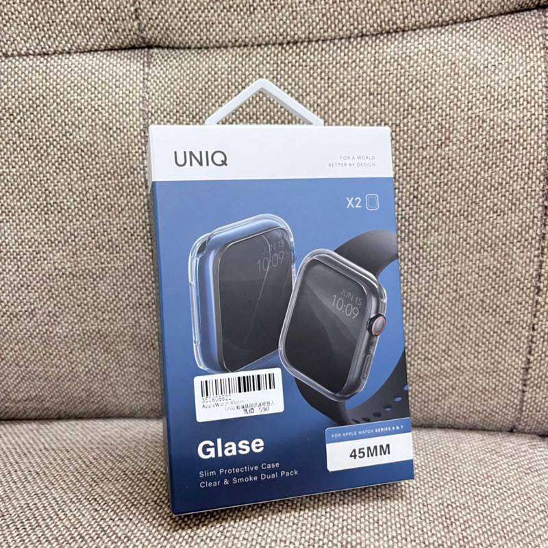 Uniq Apple Watch 透明保護殼（二入）（45mm）（全新）