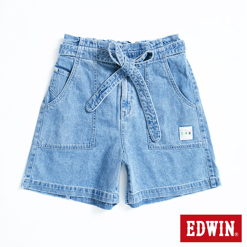EDWIN 綁帶短褲(漂淺藍)-女款