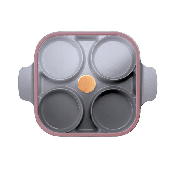 【韓國NEOFLAM】Steam Plus Pan雙耳烹飪神器&amp;玻璃蓋《屋外生活》四格鍋 烤盤