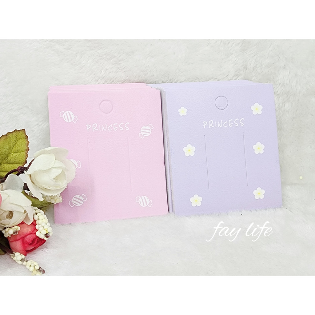 【菲兒♡手作材料坊Fay life】&lt;現貨&gt; 40 粉糖果 紫花 飾品包裝卡紙