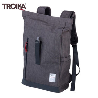 耀您館★德國TROIKA商務出差防水Polyster 650D空間可調捲捲背包BBG51/GY捲捲包(15升)收納後揹包