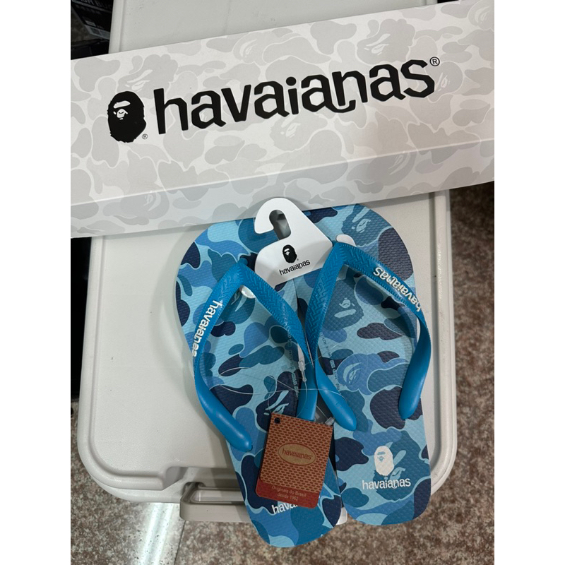 Havaianas bape 藍迷彩拖鞋 41/42