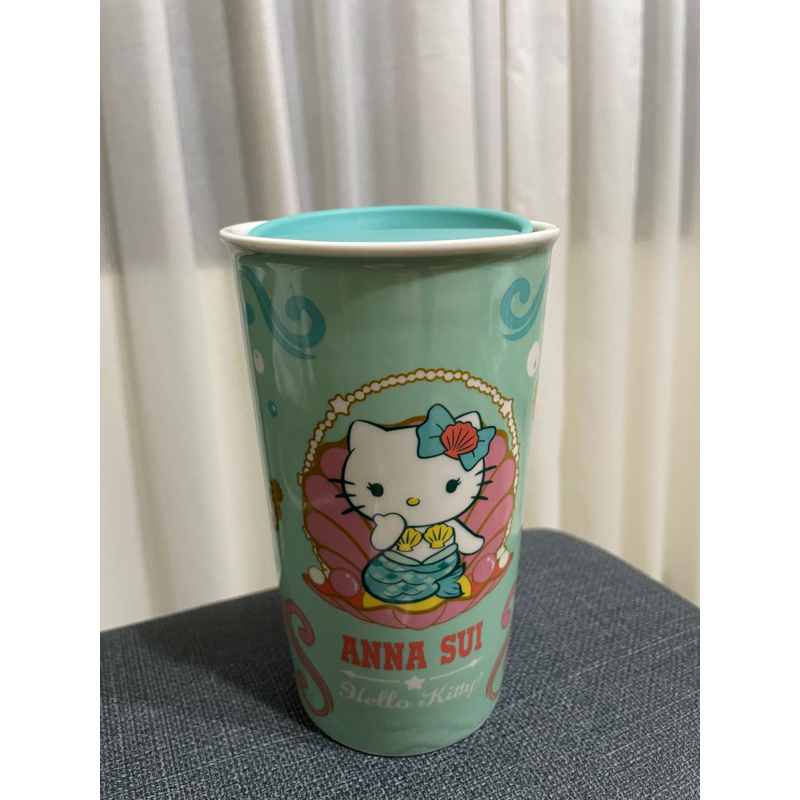 Anna Sui &amp; Hello Kitty雙層陶瓷馬克杯（美人魚款）