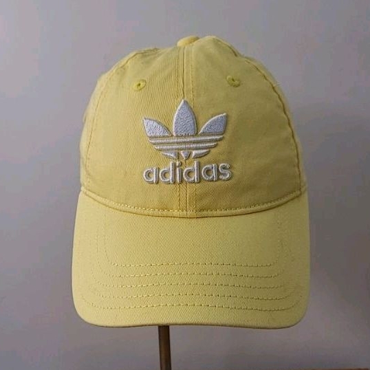 全新正品adidas 淡黃色老帽 帽子