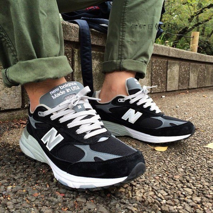 【吳公先生】New Balance 993 黑色 黑灰 灰白 麂皮 網面 運動 慢跑鞋 MR993BK