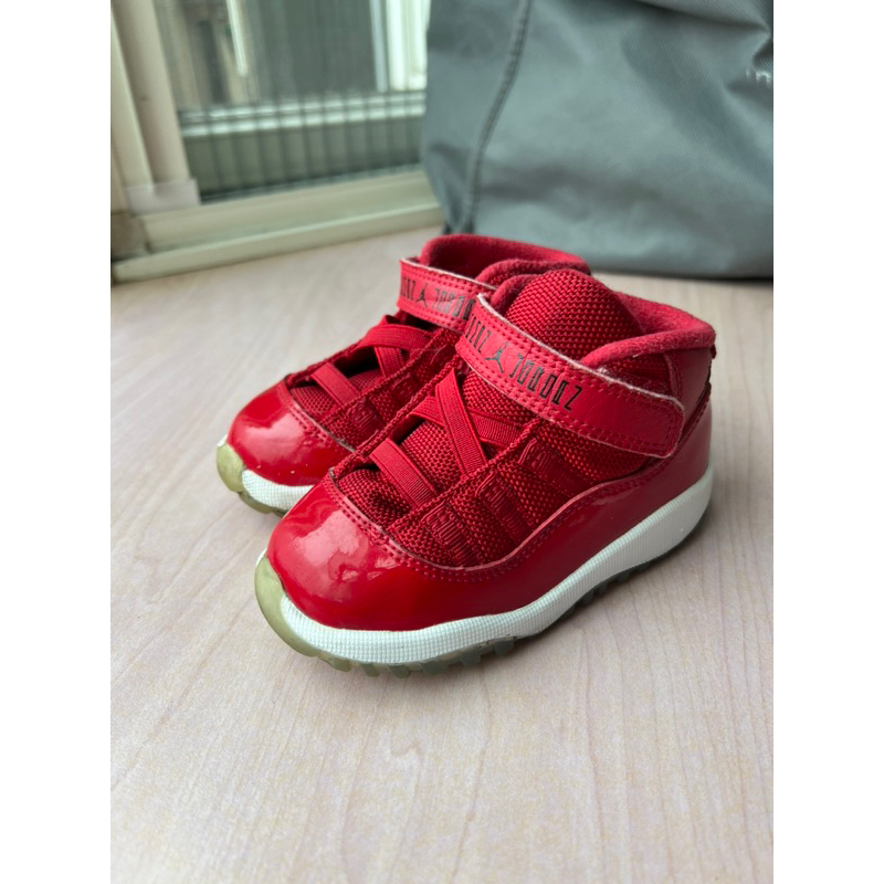 Nike Air Jordan二手童鞋 13cm紅378040-623