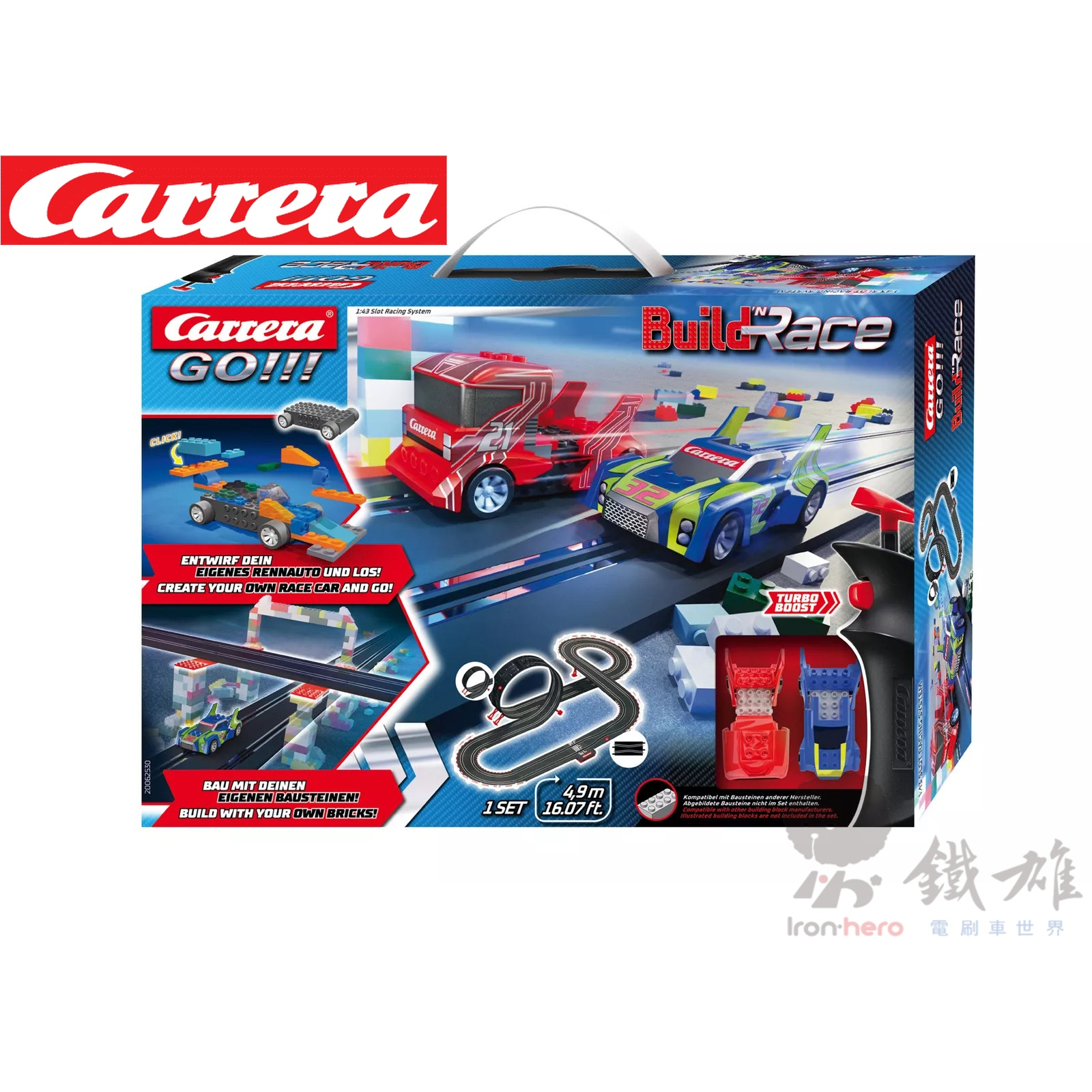 Carrera GO!!! 20062530 Build 'n Race - Racing Set 4.9 電刷車套裝組