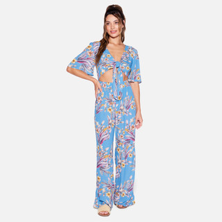 HURLEY｜女 FLORA TIE FRONT JUMPER 連身褲