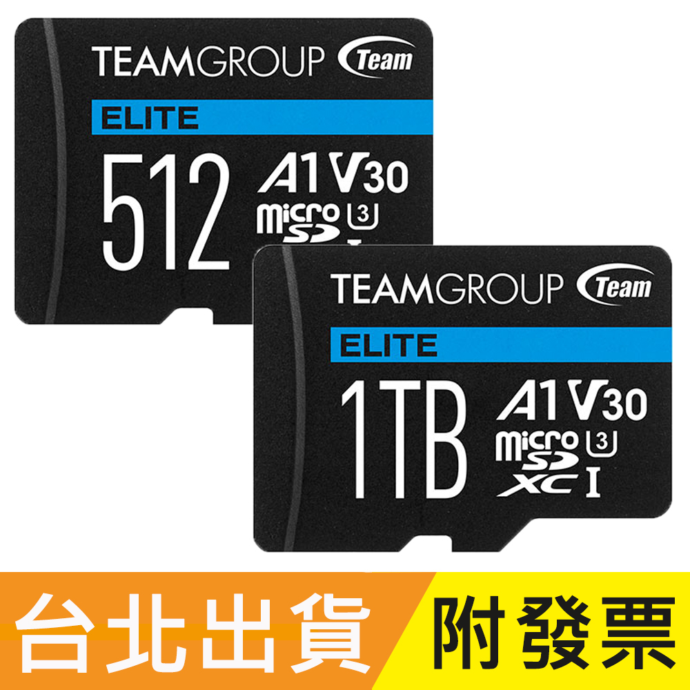 1TB 512GB Team 十銓 ELITE microSDXC TF U3 A1 V30 記憶卡 256G 1T