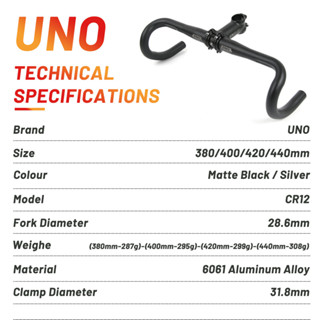 臺灣UNO公路車彎把25.4mm/31.8mm鋁合金競速小彎把超輕公路自行車車把 公路車彎把