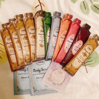 SABON 試用包 經典身體乳液 沐浴油 綠玫瑰 茉莉花語 磨砂膏
