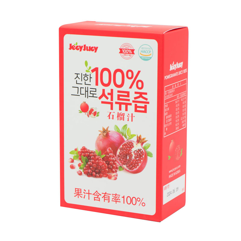 韓國JECY JUCY果汁 100%石榴汁 80g/4包 盒裝【零食圈】果汁 飲品 團購